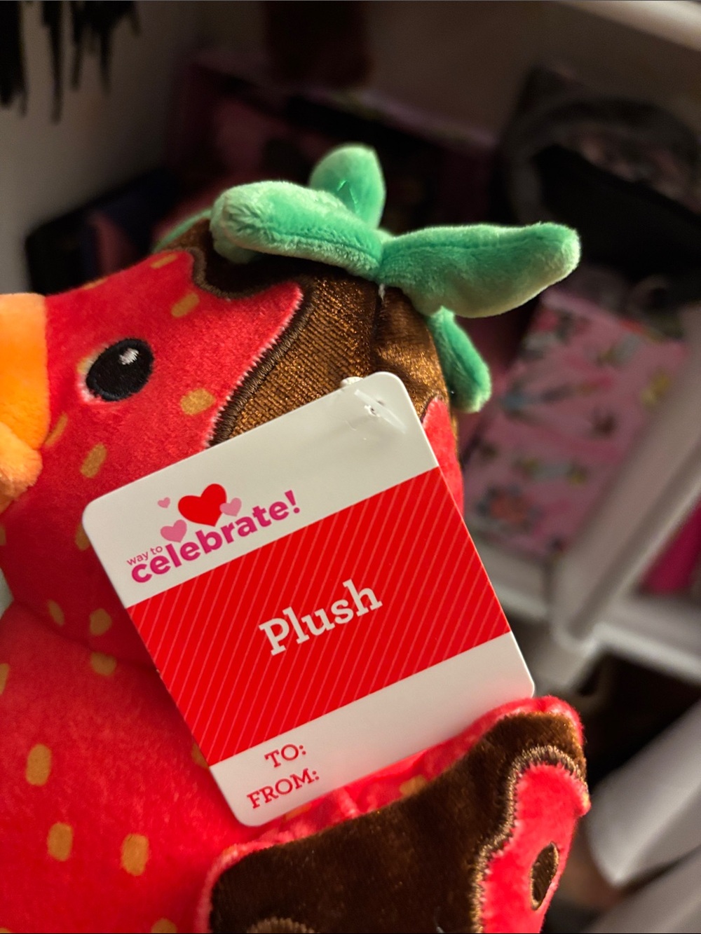 Plush Strawberry Duck Toy NWT - Picture 4 of 4